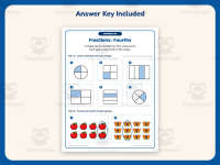 Shading Fractions Fourths Worksheet – 2nd Grade Math Practice preview 3