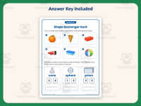 Shape Scavenger Hunt Worksheet – 1st Grade Geometry & Shapes Practice preview 3