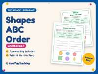 Shapes ABC Order Worksheet – 2nd Grade Alphabetical Order & Geometry preview