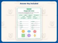Shapes ABC Order Worksheet – 2nd Grade Alphabetical Order & Geometry preview 3