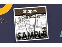 Shapes Crossword: 1 Page Sample (PDF) preview