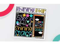 Shining Stars Bulletin Board Kit, Door Decoration Set, or Poster preview