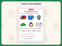 Short Vowel U Worksheet – 1st Grade Alphabet & Short Vowels Practice preview 3