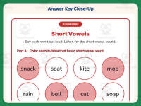 Short Vowels Coloring Worksheet – 1st Grade Phonics Practice preview 7