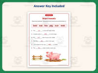 Short Vowels Fill in the Blank Worksheet – 1st Grade Phonics Practice preview 3