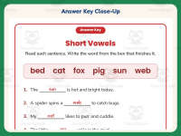 Short Vowels Fill in the Blank Worksheet – 1st Grade Phonics Practice preview 7