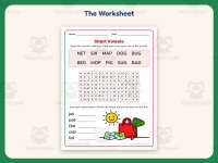 Short Vowels Word Search Worksheet – 1st Grade Phonics Practice preview 2