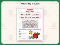 Short Vowels Word Search Worksheet – 1st Grade Phonics Practice preview 3