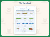 Shortest to Longest Worksheet – 1st Grade Measurement & Size Practice preview 2