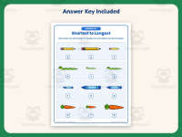 Shortest to Longest Worksheet – 1st Grade Measurement & Size Practice preview 3