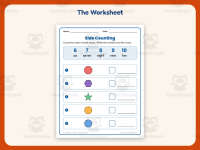 Side Counting Worksheet – Kindergarten Shapes Practice + Answer Key preview 2