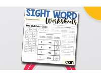Sight Word Worksheets: can preview