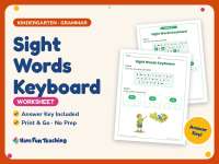 Sight Words Keyboard Worksheet – Kindergarten Grammar Practice preview