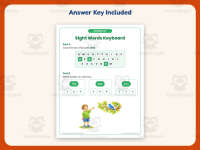 Sight Words Keyboard Worksheet – Kindergarten Grammar Practice preview 3