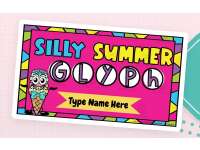 Silly Summer Glyph Activity preview