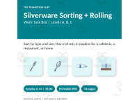 Silverware Sorting and Rolling Task Box for Food Service Skills preview