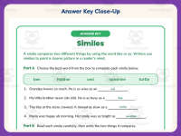 Similes Worksheet – 3rd Grade Compare and Contrast Practice preview 7