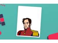 Simon Bolivar Illustration – Color & Line Art Set preview