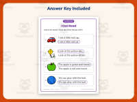 Simple Sentences Practice Worksheet – Kindergarten Fluency preview 3