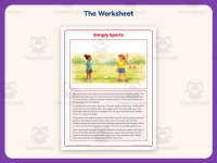 Simply Sports Reading Comprehension Worksheet – 3rd Grade Practice preview 2