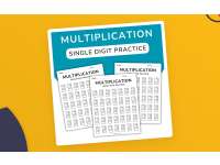 Single-Digit Multiplication Worksheets – 175 Problems preview