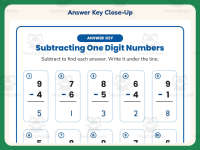 Single Digit Numbers Subtraction Worksheet – 1st Grade Math Practice preview 7