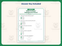 Sister Is Always Talking on the Phone Reading Worksheet – 1st Grade preview 3