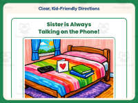 Sister Is Always Talking on the Phone Reading Worksheet – 1st Grade preview 4