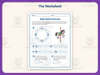 Skip Counting 3s Carousel Worksheet – 3rd Grade Math Practice preview 2