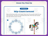Skip Counting 3s Carousel Worksheet – 3rd Grade Math Practice preview 7