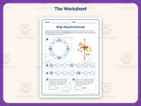 Skip Counting 4s Carousel Worksheet – 3rd Grade Math Practice preview 2