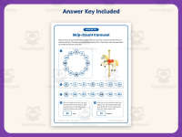 Skip Counting 4s Carousel Worksheet – 3rd Grade Math Practice preview 3