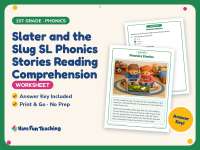 Slater and the Slug SL Phonics Stories Reading Worksheet – 1st Grade preview