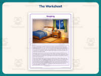 Sleeping Health and Fitness Reading Worksheet – 4th Grade Practice preview 2
