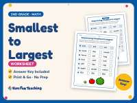Smallest to Largest Worksheet – 2nd Grade Ordering Numbers Practice preview