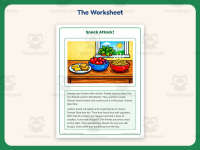 Snack Attack Reading Comprehension Worksheet – 1st Grade Practice preview 2