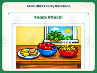 Snack Attack Reading Comprehension Worksheet – 1st Grade Practice preview 4
