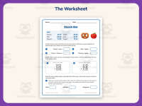 Snack Bar Payment Worksheet – 3rd Grade Addition & Money Practice preview 2