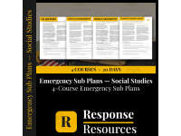 Social Studies Emergency Sub Plans BUNDLE - 4 Courses, 20 Days No Prep preview