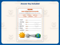 Solar Eclipse Word Scramble Worksheet – 2nd Grade Light & Moon preview 3