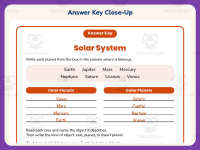 Solar System Sort Worksheet – 3rd Grade Space Practice + Answer Key preview 7