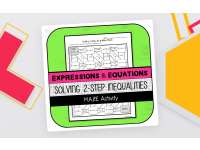 Solving 2-Step Inequalities MAZE Activity preview