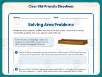 Solving Area Scenarios Worksheet – 4th Grade Geometry & Word Problems preview 4
