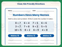Sorting Addition Equations Worksheet – 1st Grade Math Practice preview 4
