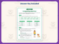 Sorting Adjectives Worksheet – 3rd Grade Grammar Practice + Answer Key preview 3
