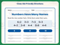 Sorting Equations Worksheet – 1st Grade Addition Practice + Answer Key preview 4