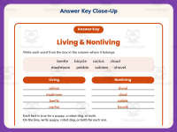 Sorting Living and Non-Living Things Worksheet – 3rd Grade Science preview 7