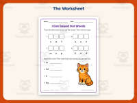 Sound Out Words Touching Worksheet – Kindergarten Fluency Practice preview 2