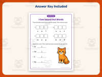 Sound Out Words Touching Worksheet – Kindergarten Fluency Practice preview 3