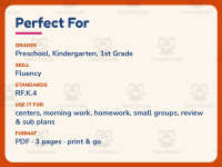 Sound Out Words Touching Worksheet – Kindergarten Fluency Practice preview 6